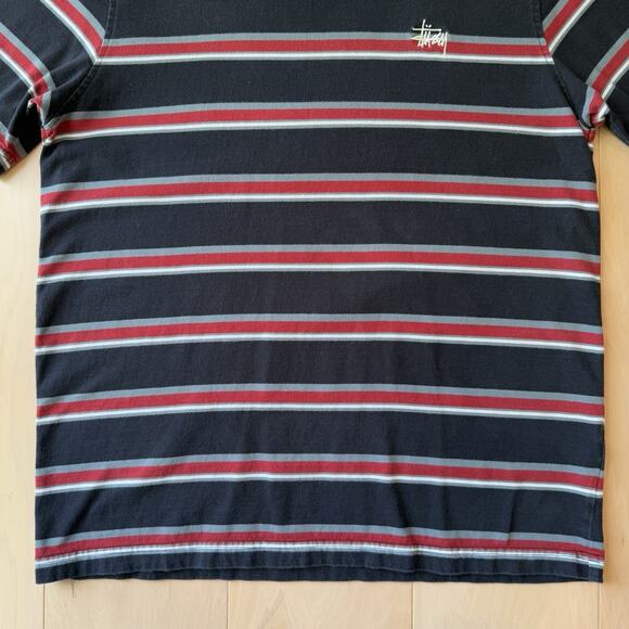 Stussy Harbour Stripe Shirt Medium Multicolor Classic Streetwear Los Angeles - Picture 4 of 8
